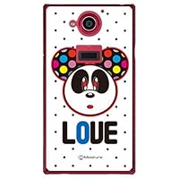 SECOND SKIN Love Panda Black Dot (Clear) Design by Moisture/for AQUOS Zeta SH-03G/docomo DSH03G-PCCL-277-Y276