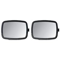 Munchkin® Brica® 360 Pivot Baby in-Sight® Wide Angle Adjustable Car Mirror, Crash Tested and Shatter Resistant, Black (Pack of 2)