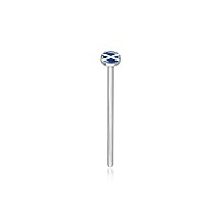 316L Surgical Steel Nose Stud Ring 2mm Scotland Flag Choose Your Style 20G