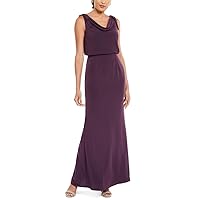 Adrianna Papell Women's Blouson Cowlneck Gown