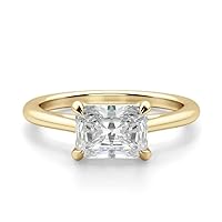 Moissanite 925 Sterling Silver 1 Carat Oval Cut VVS1 Genuine Moissanite Diamond Solitaire Wedding Ring