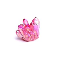 XN216 1pc New Deep Pink Electroplated Vug Crystal Quartz Specimen Electroplating Crystal Clusters Decoration Gift Healing Natural (Color : 40-50g Deep Pink)