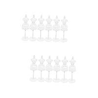 12 Pcs Coat Hanger Kids Playset Mannequin Stand for Clothes Doll Dress Stand Miniature Holder Small House Accessory Doll Accessories Shirt Hangers Plastic Hollow Out White Toy Room