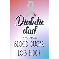DIABETIC DAD #NOTALONE BLOOD SUGAR LOG BOOK - BLUE WHITE RADIAL: DAILY GLUCOSE MONITORING JOURNAL AND LOGBOOK (TRACK YOUR BLOOD SUGAR REGULARLY) FOR ... and Glucose Monitoring Logbook for Diabetics)