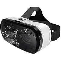 VR Glasses - 3D Glasses Virtual Reality Headset for VR Games & 3D Movies, 3D Virtual Reality Theater, VR Glasses for iOS & Android Phone, VR Glasses Suitable for Kids and Adults (Color : White