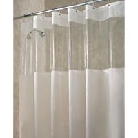 72 in. H x 72 in. W Clear and White Eva Shower Curtain Liner