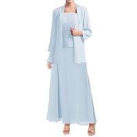 Mother of The Bride Dresses for Women Plus Size Long Sleeve Formal Wedding Party Gowns with Jackets