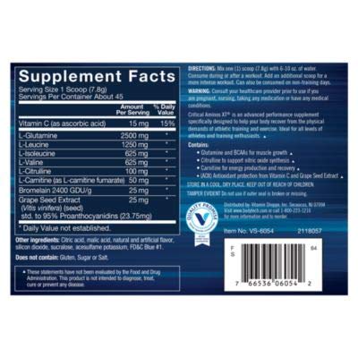 BODYTECH Critical Aminos XT Intra/Post Workout Blue Ice Pop - Supports Muscle Recovery (12.4 Ounce Powder)