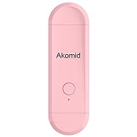 Akomid Book Light, USB Rechargeable Reading Light, Eye-Cared Amber Light Mode Book Light for Reading in Bed Kids, 8 LEDs Bookmark Portable Book Light Clip on, Stepless Dimming, Pink