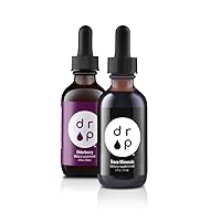 Drop Supplements Organic Trace Minerals Electrolyte Drops and Organic Elderberry 2 oz Liquid Drops Bundle