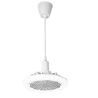 Low Profile Ceiling Fan with Light Screw in Ceiling Fan in Light Socket Quiet Reversible DC Motor for Bedroom, Kitchen, Living Room