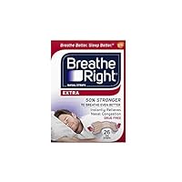 Breathe Right Extra Strength Nasal Strips for Drug-Free Congestion Relief, Tan, 26 Count - Pack of 2