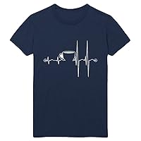 Coffee Cup Heartbeat Printed T-Shirt