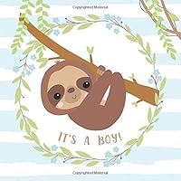 It's A Boy!: Sloth Baby Shower Guestbook includes BONUS Gift Tracker Log and Keepsake Pages | Cute Sloth Blue Tropical Theme Guest Sign In