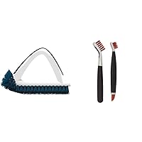 Unger 2-in-1 Grout and Corner Scrubber Brush Tool & OXO Good Grips Deep Clean Brush Set