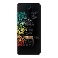 R3523 Think Positive Words Quotes Case Cover for OnePlus 8
