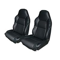 Chevy Corvette C4 Standard(Base) 1994-1996 Black Artificial Leather Custom Made Original fit seat Cover