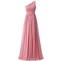 Strapless Bridesmaid Dresses A Line Chiffon Maxi Prom Wedding Party Dress for Women Long