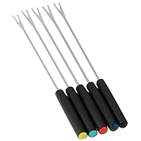 Set of 10 Forks, 5 Pieces, Large, 5 Colors, 9.4 inches (24 cm), Baking Oven Wear, Hotel, Restaurant, Western Tableware, Restaurant, Commercial Use