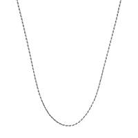 925 Sterling Silver Rhodium Plated Sparkle Cut Rhodium Rope Chain Necklace Jewelry for Women in Silver Choice of Lengths 16 18 20 24 22 30 and Variety of mm Options