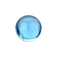 0.40 Cts of 4x4 mm AA Round Cabachon Swiss Blue Topaz (1 pc) Loose Gemstone