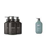Gel Hand Soap, Vetiver + Amber, Reusable Black Aluminum Bottle, Biodegradable Formula & Body Wash; Sea + Surf; 28oz; 1 pack
