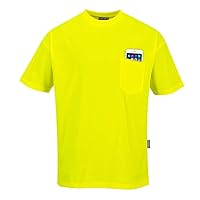 Portwest S578 Non ANSI Pocket Short Sleeve T-Shirt Yellow, 5X-Large