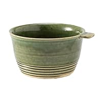 Koyo Pottery 50112 Potted Cup Japanese Tableware, Stylish, Sharpened Border Cup, Olivegreen, 10.1 fl oz (300 cc), Ceramic, Made in Japan