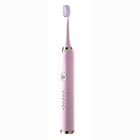 Rechargeable Electric Power Toothbrush Whitening Toothbrush for Adults and Kids, with 3 Brush Heads, Smart Timer, 5 Modes, Charge Last 30 Days (Pink)