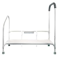 Bed Rails For Elderly with Adjustable Height Bed Step Stool & LED Light for Fall Prevention - Portable Medical Step Stool comes with Handicap Grab Bars making it easy to get in and out of bed