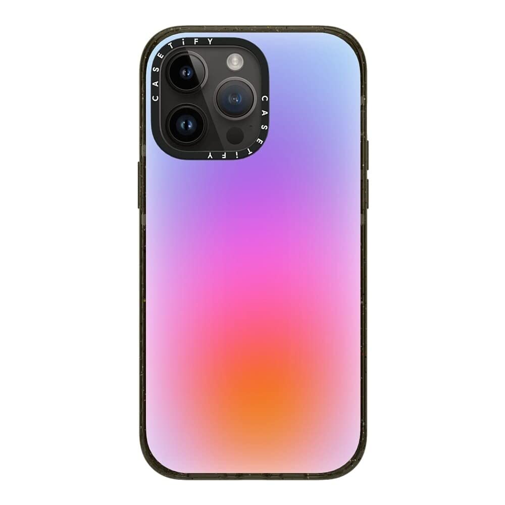 Casetify Impact iPhone 14 Pro Max Case [4X Military Grade Drop Tested / 8.2ft Drop Protection] - Color Cloud: A New Thing is On The Way - by Jessica Poundstone - Glossy Black