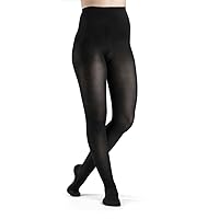 SIGVARIS Women’s Style Soft Opaque 840 Closed Toe Pantyhose 20-30mmHg - Medium Long - Black