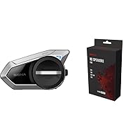 Sena 50S Motorcycle Jog Dial Communication Bluetooth Headset w/Sound by Harman Kardon Integrated Mesh Intercom System & SC-A0325 High Definition Speakers, Improved Bass and Clarity