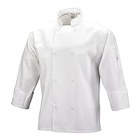 M60010WH1X Millennia Men's Cook Jacket with Traditional Buttons, X-Large, White