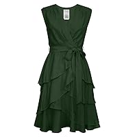 Womens Cupro Layered Dress