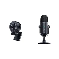 Razer Kiyo Pro Full HD 1080p 60FP Webcam + Seiren V2 Pro Professional-Grade USB Microphone: Streaming Bundle