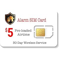 SpeedTalk Mobile $5 Alarm SIM Card GSM Business Office Home Security Burglar Anti Theft Alarm System & Monitoring | 3 in 1 Simcard - Standard Micro Nano | No Contract | 30 Days Service | US Coverage
