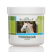 Kräuterhof Horse Balm Cools and Vitalises Precious Herbal Extracts from Horse Chestnut Arnica Rosemary and Mint Oil 250 ml Tub Sealed with Aluminum Foil by Asam