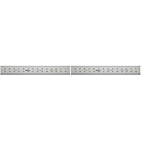 Mitutoyo 182-111, Steel Rule, 150mm, (1mm, 1/2mm), 1.2mm Thick X 19mm Wide, Satin Chrome Finish Tempered Stainless Steel (Pack of 2)