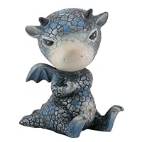 Mythical Vicious Baby Dragon Sitting Fantasy Figurine