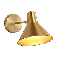 Brass Wall Light Modern Wall Lamp Indoor Decorative Wall Sconce, Simple Copper Headboard Lighting Fixtures for Living Room Hallway Bedroom Bedside Reading, E27 Base