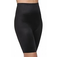 Women's Even More® Triple-Ply Midriff Hi-Waist Thigh Slimmer 499 Black Body Shaper SM