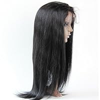hairpr® Full Lace Wigs Hand Made Human Hair Remy 100% Brazilian Virgin #1 Silky Straight (10