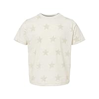 Unisex Toddler Star Pattern Combed Ringspun Cotton Five Star Crew Neck Kids Tee