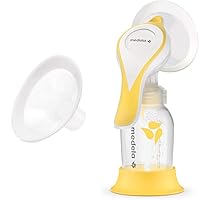 Medela PersonalFit Flex Breast Shields, 2 Pack of Small 21mm Breast Pump Flanges, Made Without BPA & Manual Breast Pump with Flex Shields Harmony Single Hand for More Comfort and Expressing More Milk