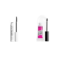 NYX PROFESSIONAL MAKEUP Control Freak Eyebrow Gel - Clear & The Brow Glue, Extreme Hold Eyebrow Gel - Clear