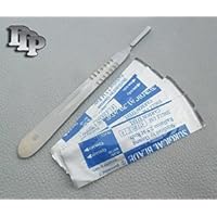 1 Stainless Steel Scalpel Knife Handle #4 with 20 STERILE Scalpel Blades #20 & #23 (DDP Quality)