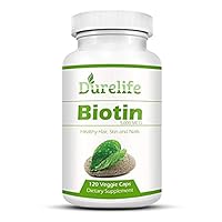 Biotin Supplement 120 Count High Potency 5000 mcg, Biotin is Perfect for Hair Growth and Strong Nails and Glowing Skin