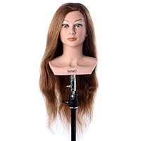 HairArt Cosmetology Mannequin Head (Tessa #4224) 100% Human Hair 24