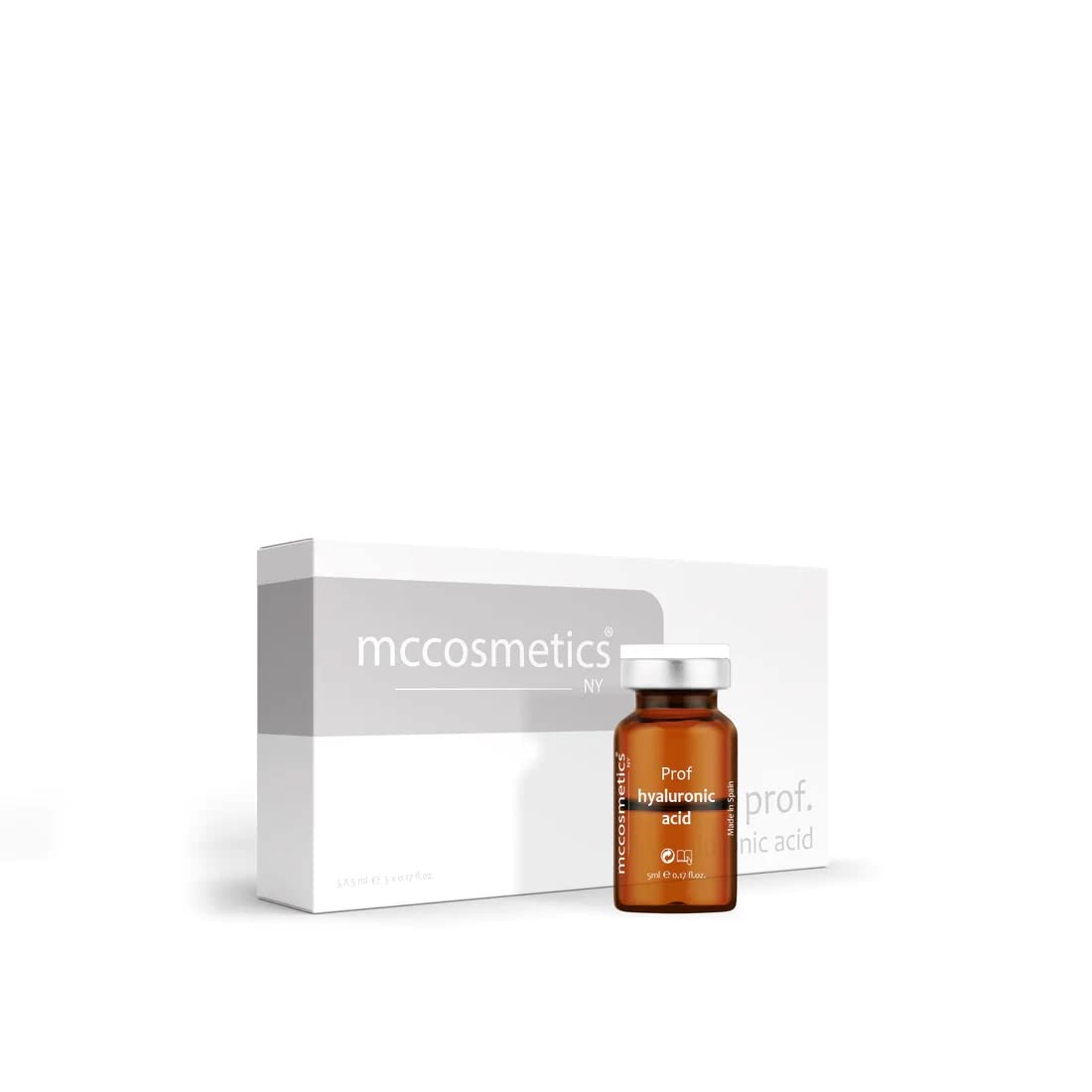 MCCosmetics NY | Prof. Hyaluronic Acid | Sodium Hyaluronate 3,5% | 5 x 5ml vials | Medical Grade Cosmetics | Made in Spain